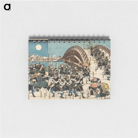 アートメモ帳-The Night Attack in The Storehouse of Loyal Retainers: The Twenty-four Major Retainers and the Twenty-three Minor Retainers Assemble at Ryōgoku Bridge
 - 歌川 国貞 Memo.