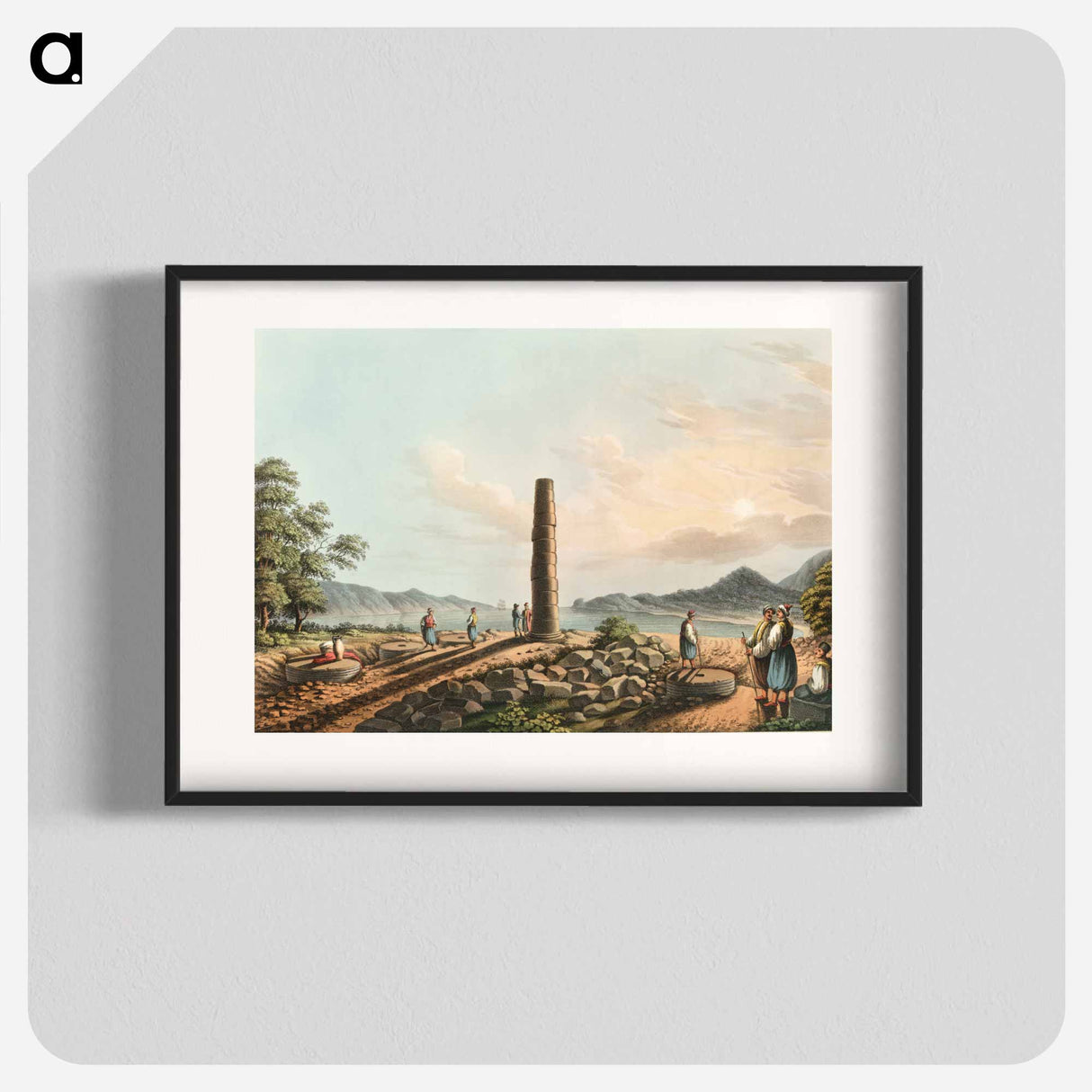 Ruins of the Temple of Juno in Samos - View of the Ottoman Empire Poster.