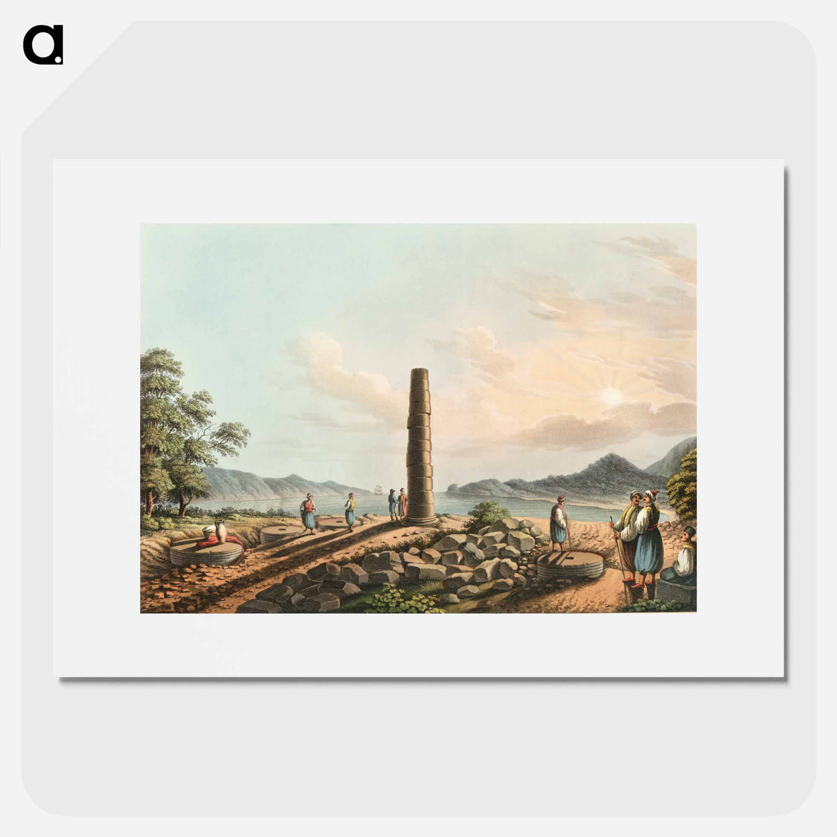 Ruins of the Temple of Juno in Samos - View of the Ottoman Empire Poster.