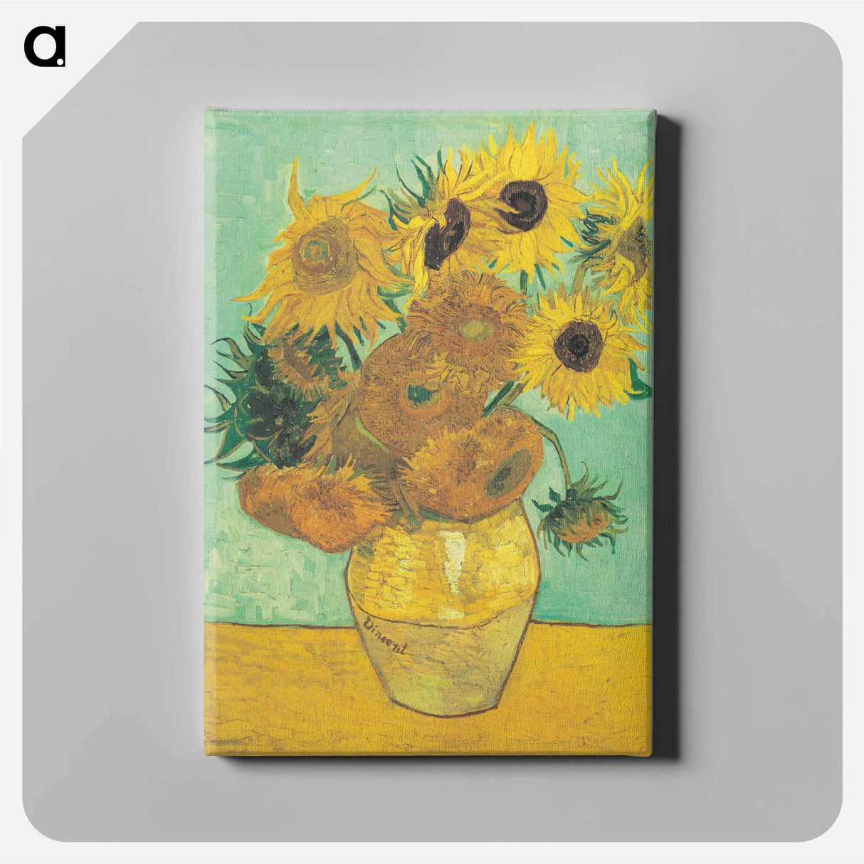 Vase with Twelve Sunflowers - Vincent van Gogh Canvas.