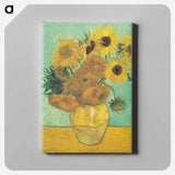 Vase with Twelve Sunflowers - フィンセント ファン ゴッホ Canvas.