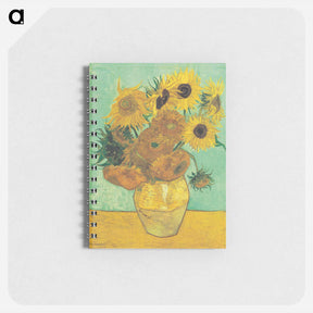 アートメモ帳-Vase with Twelve Sunflowers - フィンセント ファン ゴッホ Memo.