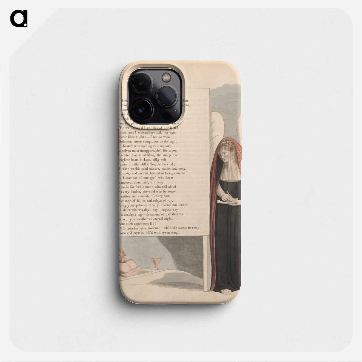 Young's Night Thoughts, Page 27, "O Treacherous Conscience!" - ウィリアム ブレイク Phone Case.