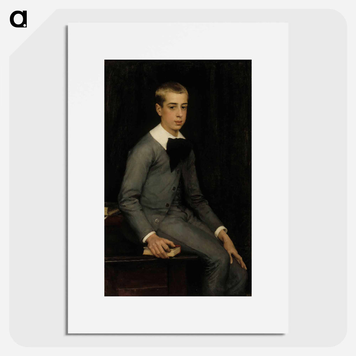 Portrait of lieutenant alexandre weissgerber de stragéwicz as a child - アルバート エーデルフェルト Poster.