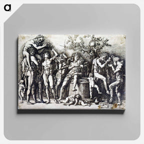 アートパネル-Bacchanalia with a Wine - アンドレア マンテーニャ Canvas.