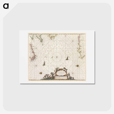 アートポストカード-Paskaert van't in comen van't Canaal - アンティーク地図 Postcard.