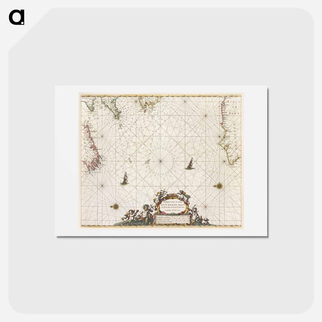 アートポストカード-Paskaert van't in comen van't Canaal - アンティーク地図 Postcard.