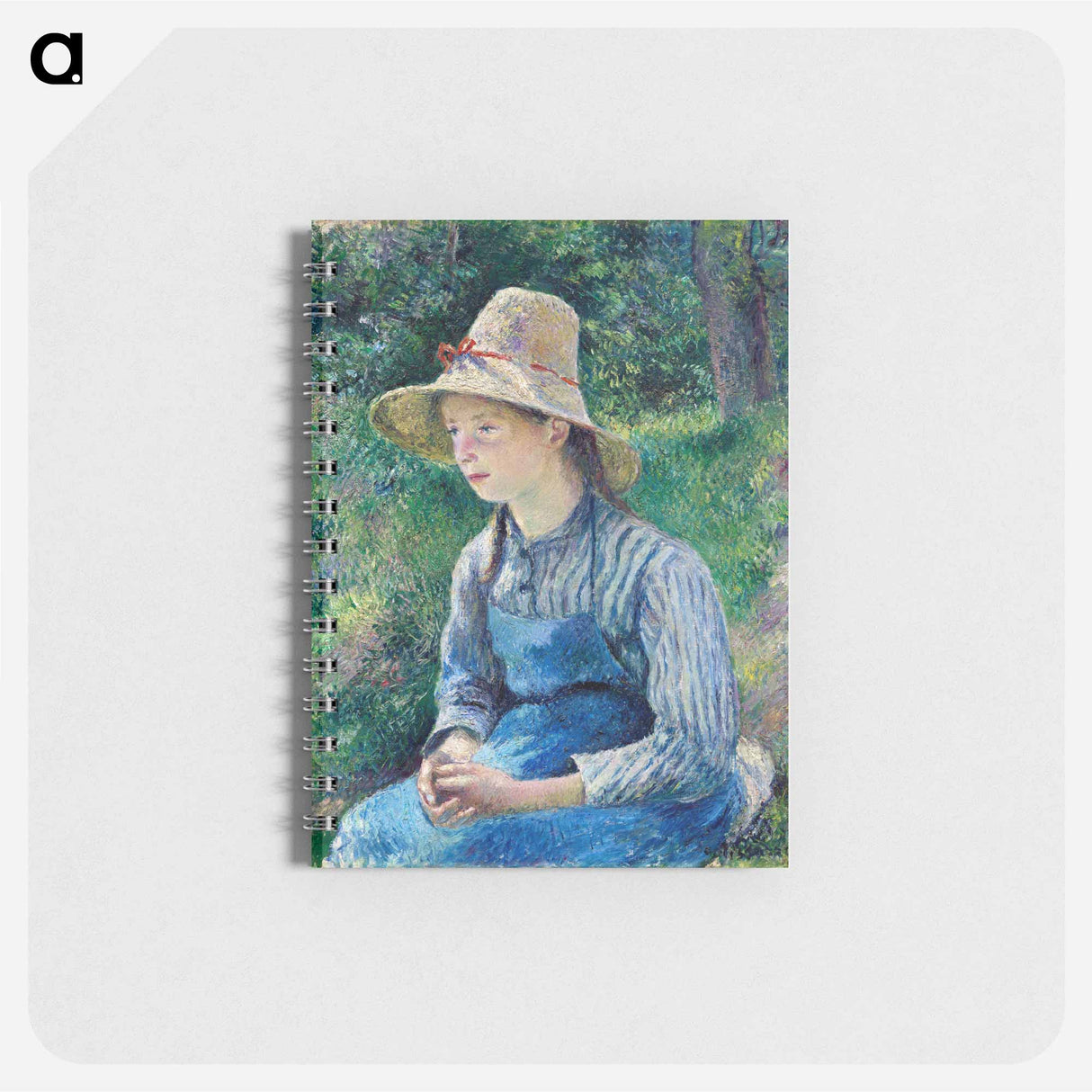Peasant Girl with a Straw Hat - カミーユ ピサロ Memo.
