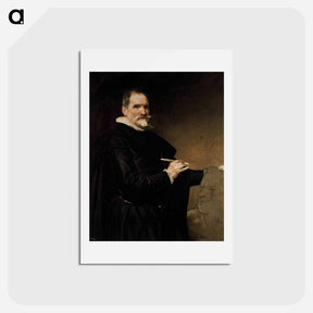 アートポストカード-Portrait of the Sculptor, Juan Martinez Montanes - ディエゴ ベラスケス Postcard.