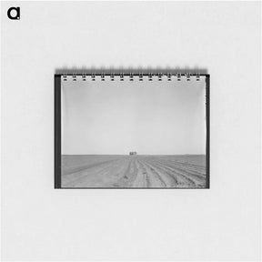 アートメモ帳-Abandoned tenant house, seen across tractored cotton fields. Childress County, Texas - ドロテア ラング Memo.