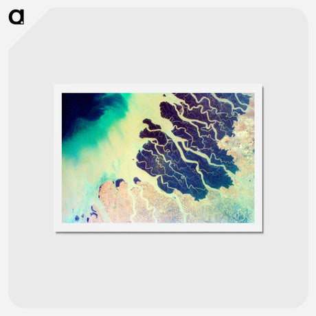 アートポストカード-Ganges Delta
 - 上空からの地球 Postcard.