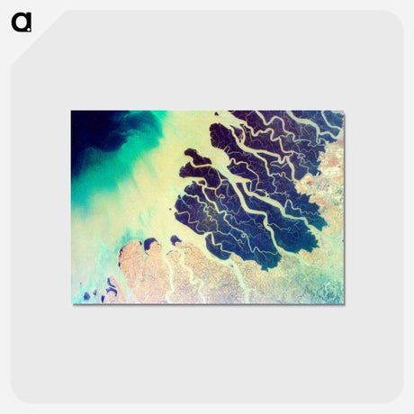 アートポストカード-Ganges Delta
 - 上空からの地球 Postcard.