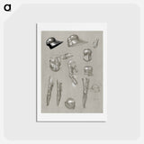 アートポストカード-Studies of a Suit of Armor - エドワード バーン ジョーンズ Postcard.