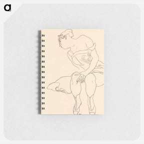アートメモ帳-Naked lady. Seated Woman in Corset and Boots - エゴン シーレ Memo.