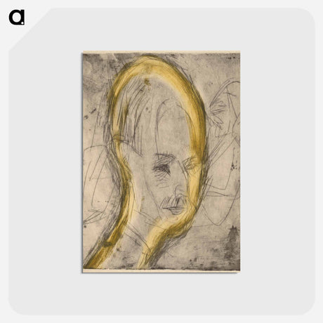 アートポストカード-Head of Dr. Bauer - エルンスト ルートヴィヒ キルヒナー Postcard.