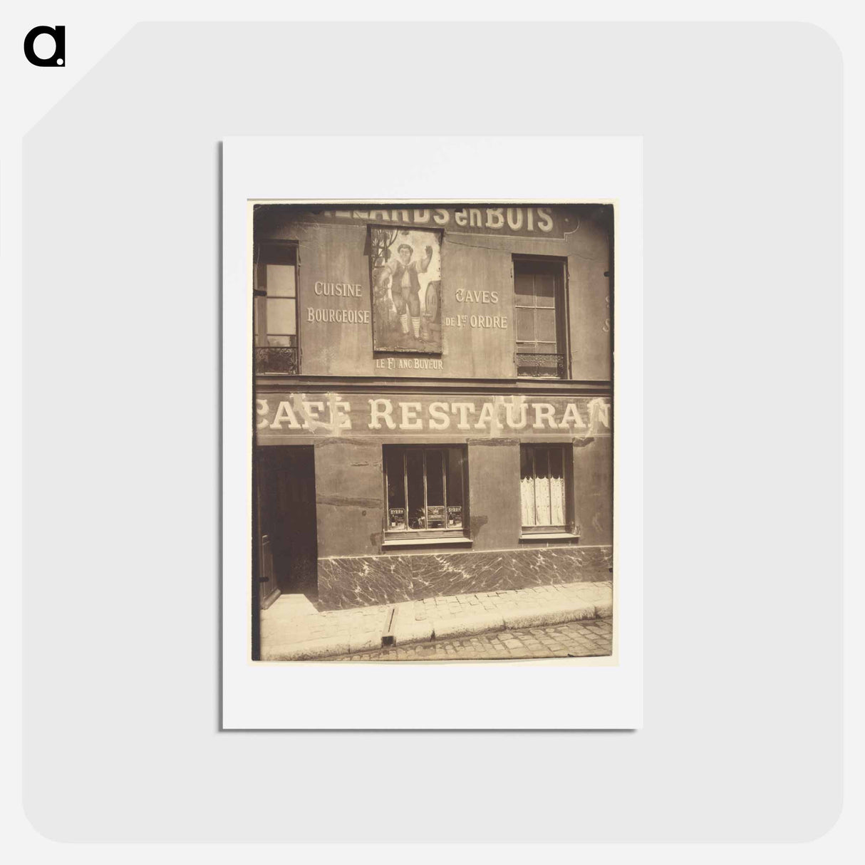 アートポストカード-Montmartre, au Franc-Buveur
 - ウジェーヌ アジェ Postcard.
