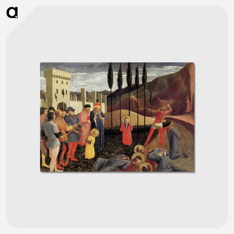 アートポストカード-Beheading of Saint Cosmas and Saint Damian - フラ アンジェリコ Postcard.