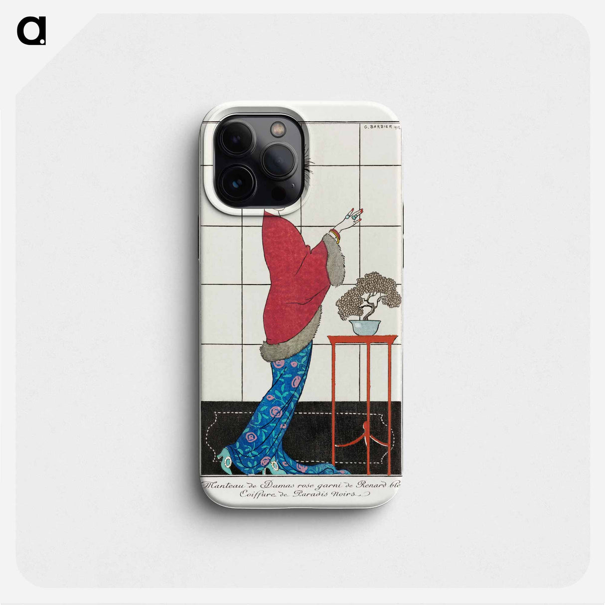 Costumes Parisiens, no. 35: Manteau de Damas ros - ジョルジュ バルビエ Phone Case.