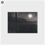 アートポストカード-Courbevoie, Factories by Moonlight - ジョルジュ スーラ Postcard.