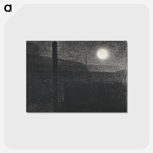 Courbevoie, Factories by Moonlight - ジョルジュ スーラ Postcard.