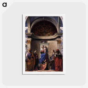 アートポストカード-San Zaccaria Altarpiece - ジョヴァンニ ベッリーニ Postcard.