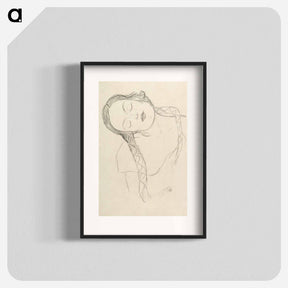アートポスター-Half-figure of a Young Woman - グスタフ クリムト Poster.