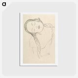 アートポストカード-Half-figure of a Young Woman - グスタフ クリムト Postcard.