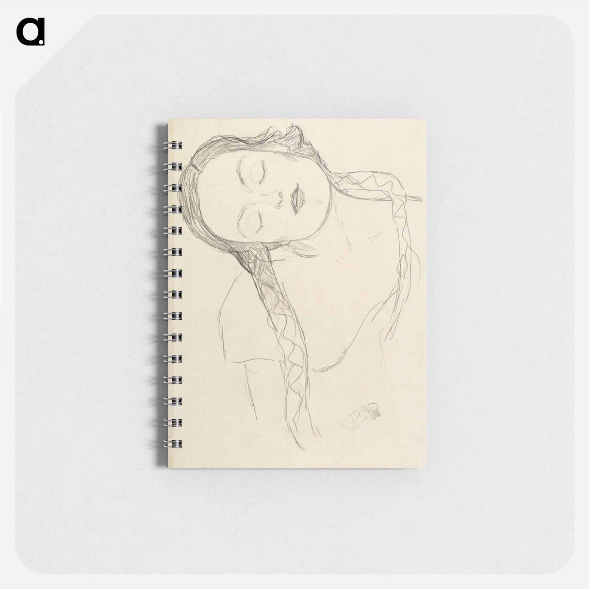 Half-figure of a Young Woman - グスタフ クリムト Memo.