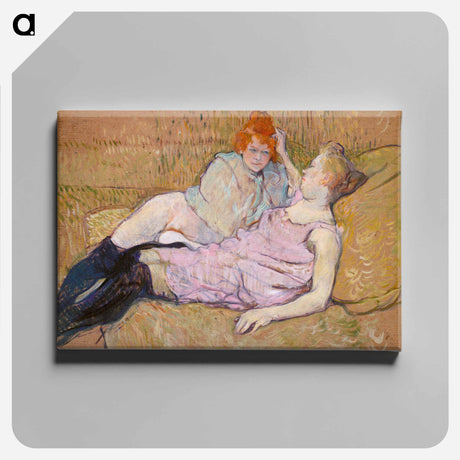 アートパネル-The Sofa - アンリ ド トゥールーズ ロートレック Canvas.