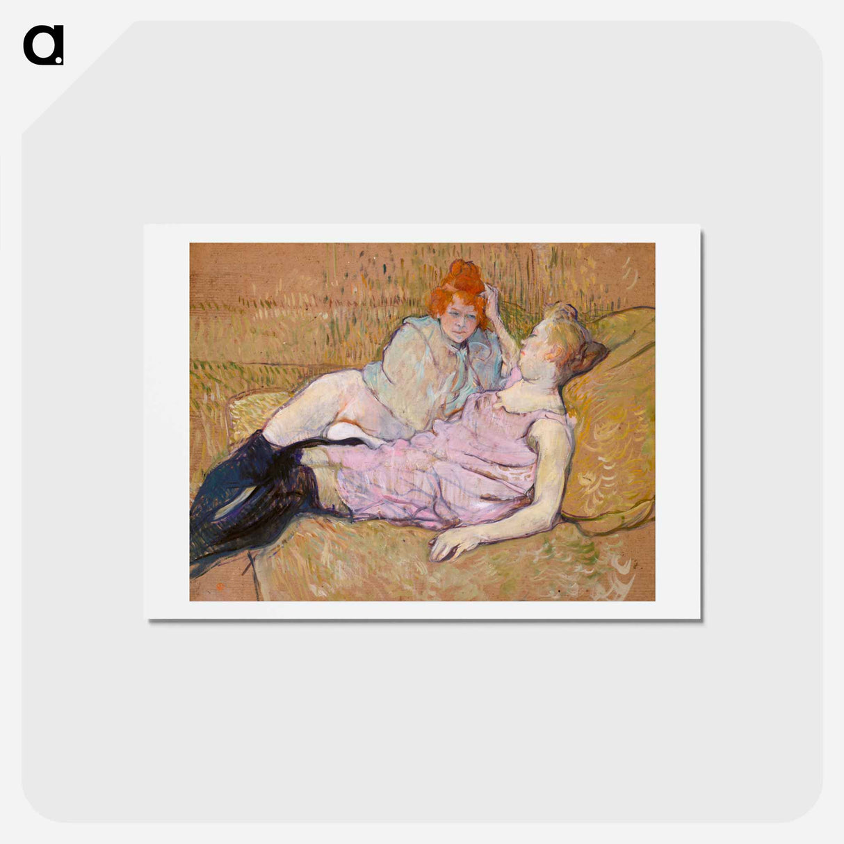 アートポストカード-The Sofa - アンリ ド トゥールーズ ロートレック Postcard.