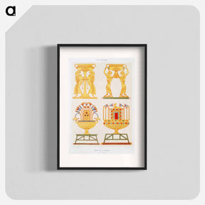 アートポスター-Enamelled Gold Vases
 - エジプト美術史 Poster.