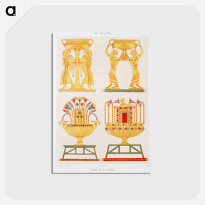 アートポストカード-Enamelled Gold Vases
 - エジプト美術史 Postcard.