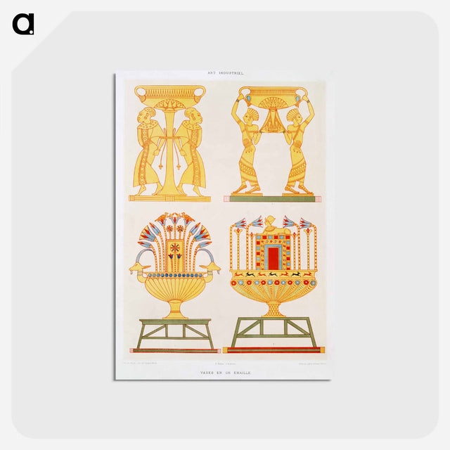アートポストカード-Enamelled Gold Vases
 - エジプト美術史 Postcard.
