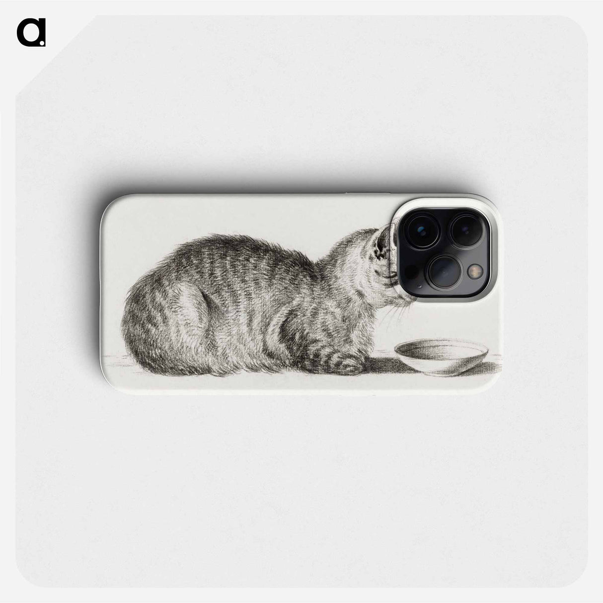 Lying cat for a dish - Jean Bernard Phone Case.