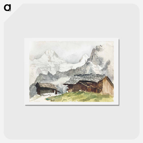 アートポストカード-Chalets, Breithorn, Mürren - ジョン シンガー サージェント Postcard.