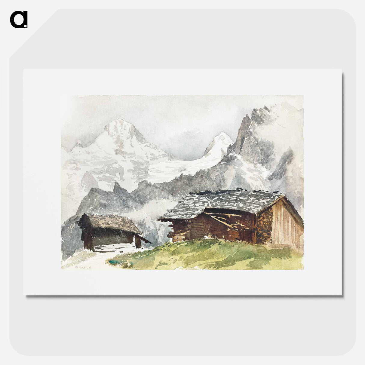 Chalets, Breithorn, Mürren - John Singer Sargent Poster.