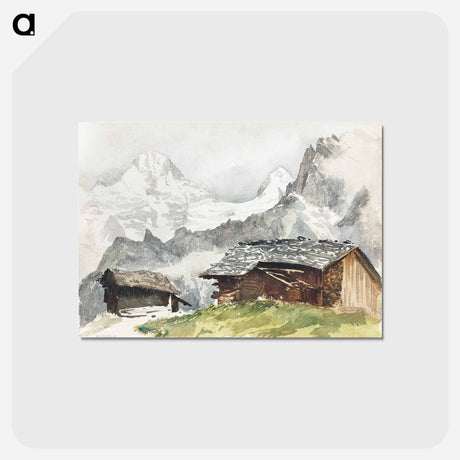 アートポストカード-Chalets, Breithorn, Mürren - ジョン シンガー サージェント Postcard.