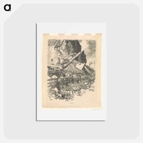 アートポストカード-Steam Shovel at Culebra Cut
 - ジョセフ ペネル Postcard.