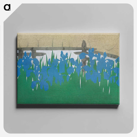 アートパネル-Irises from Momoyogusa–Flowers of a Hundred Generations - 神坂 雪佳 Canvas.