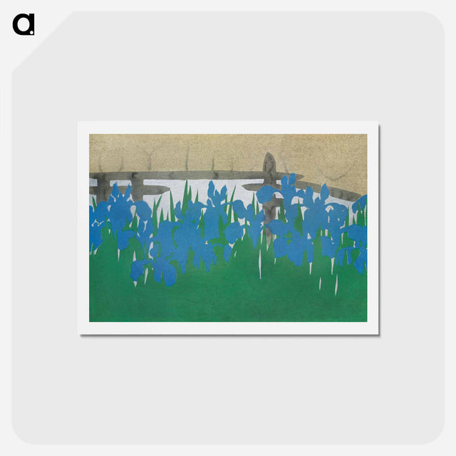 アートポストカード-Irises from Momoyogusa–Flowers of a Hundred Generations - 神坂 雪佳 Postcard.