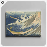 アートパネル-Hokusai's Fishing Boats at Choshi in Shimosa - 葛飾 北斎 Canvas.