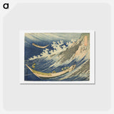 アートポストカード-Hokusai's Fishing Boats at Choshi in Shimosa - 葛飾 北斎 Postcard.