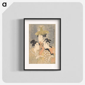 アートポスター-Seiro Niwaka Onna Geisha no Bu Tojin Shishi Sumo - 喜多川 歌麿 Poster.