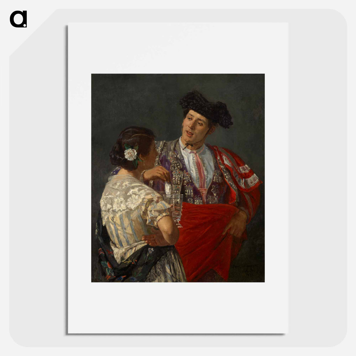 Offering the panal to the bullfighter - Mary Cassatt Poster.