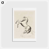 アートポストカード-Jumping Horse on Clouds (Pegasus) - オディロン ルドン Postcard.