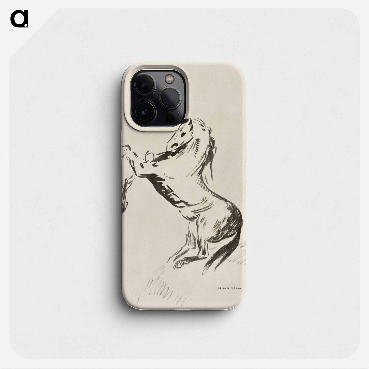 Jumping Horse on Clouds (Pegasus) - オディロン ルドン Phone Case.