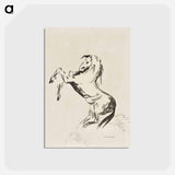アートポストカード-Jumping Horse on Clouds (Pegasus) - オディロン ルドン Postcard.