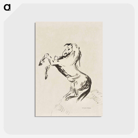 アートポストカード-Jumping Horse on Clouds (Pegasus) - オディロン ルドン Postcard.