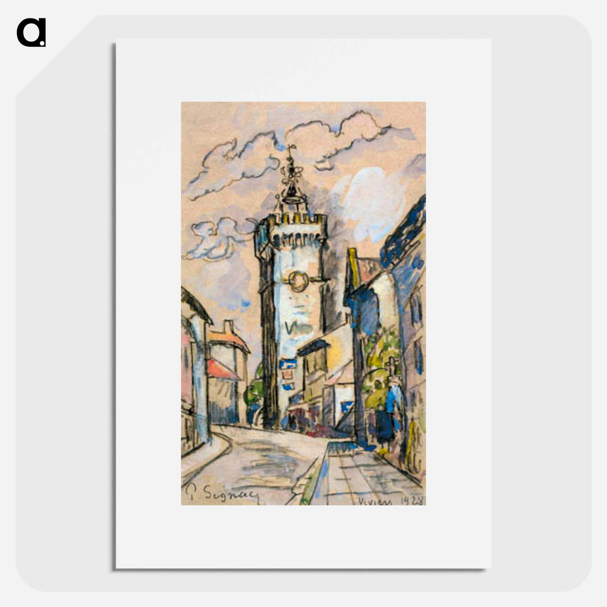 The bell tower in Viviers - Paul Signac Poster.