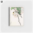 アートメモ帳-Japanese Masked Hawfinch and Silk Tree
 - 鳥類図鑑 Memo.